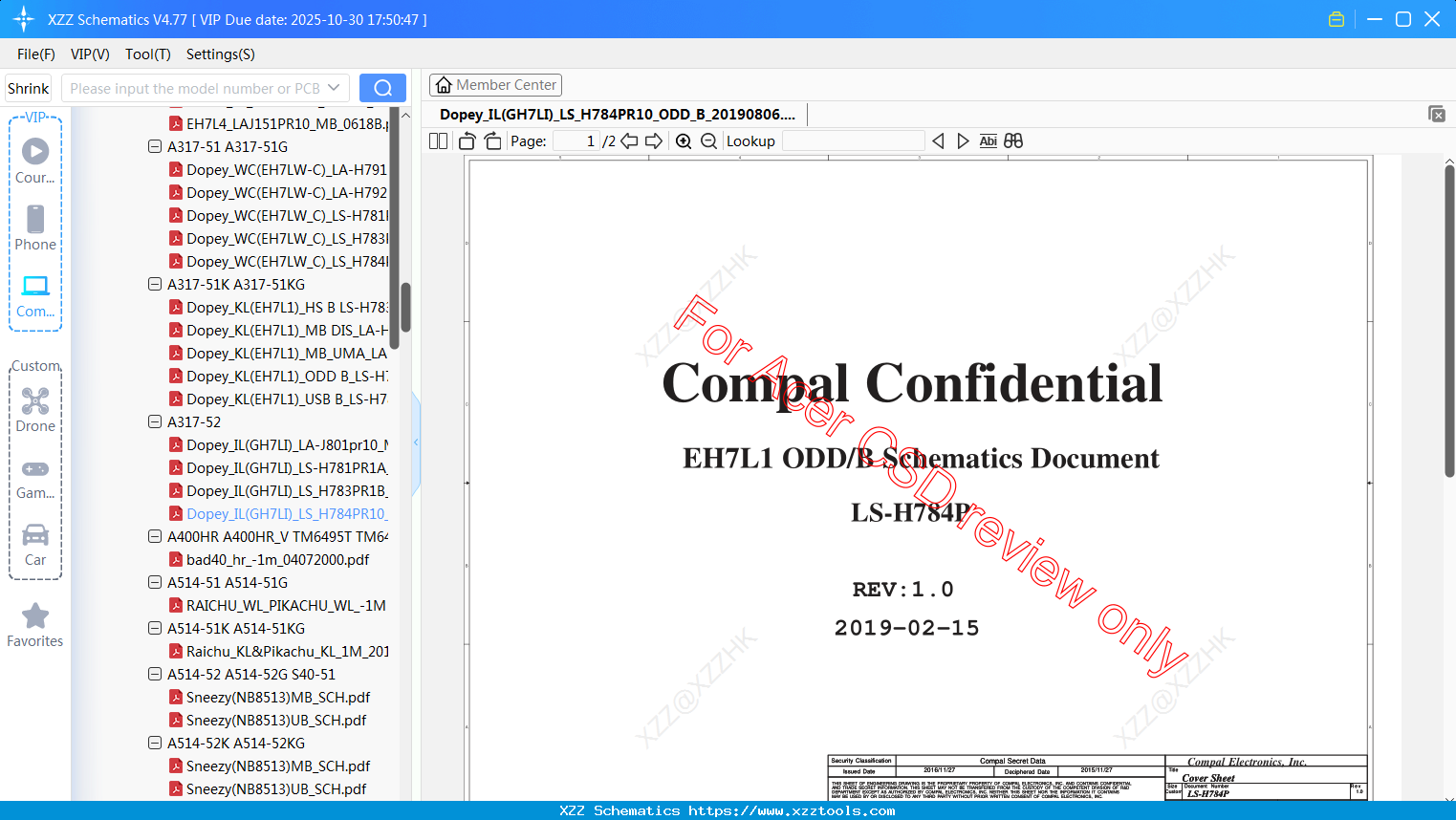 Laptop ACER Dopey_IL(GH7LI)_LS_H784PR10_ODD_B_20190806